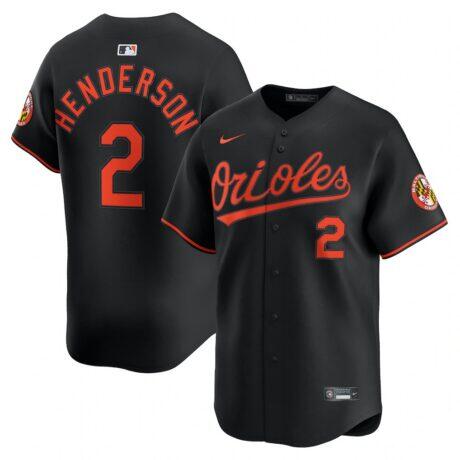 Gunnar Henderson Baltimore Orioles Nike Alternate Limited Player Jersey - Black - Front View