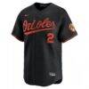 Gunnar Henderson Baltimore Orioles Nike Alternate Limited Player Jersey - Black - Side View