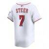 Spencer Steer Cincinnati Reds Nike Home Limited Player Jersey - White - Detail View
