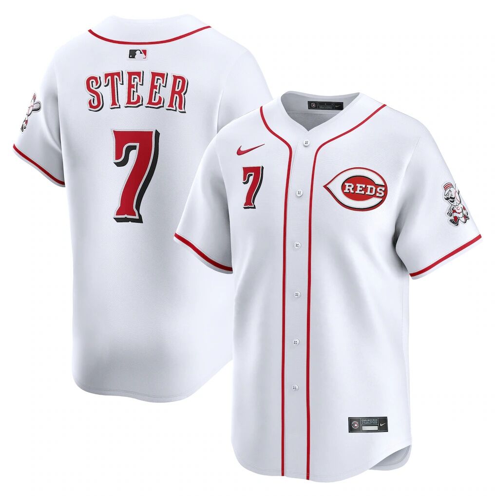 Spencer Steer Cincinnati Reds Nike Home Limited Player Jersey