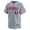 Elly De La Cruz Cincinnati Reds Nike Road Limited Player Jersey - Gray - Side View