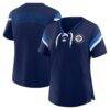 Winnipeg Jets Fashion7 Women's Offside Athena T-Shirt - Navy - Front View