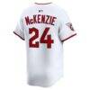 Triston McKenzie Cleveland Guardians Nike Home Limited Player Jersey - White - Detail View