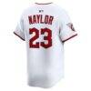 Bo Naylor Cleveland Guardians Nike Home Limited Player Jersey - White - Detail View