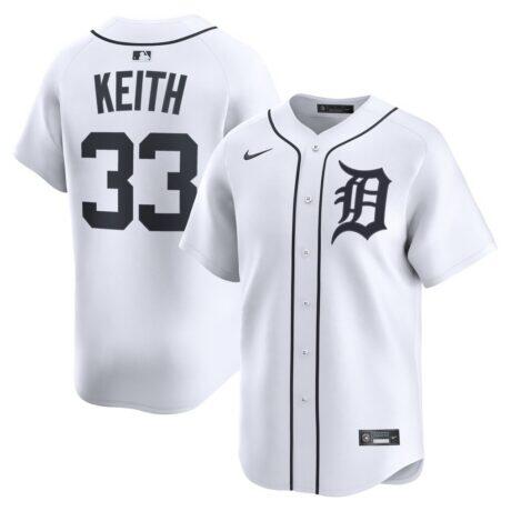 Colt Keith Detroit Tigers Nike Home Limited Player Jersey - White - Front View