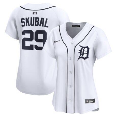 Tarik Skubal Detroit Tigers Nike Women's Home Limited Player Jersey - White - Front View