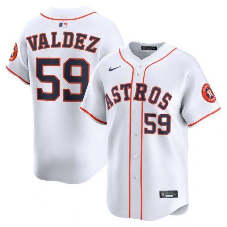 Framber Valdez Houston Astros Nike Home Limited Player Jersey - White - Front View