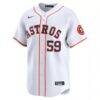 Framber Valdez Houston Astros Nike Home Limited Player Jersey - White - Side View