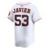 Cristian Javier Houston Astros Nike Home Limited Player Jersey - White - Detail View