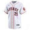 Yainer Diaz Houston Astros Nike Home Limited Player Jersey - White - Side View