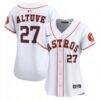 Jose Altuve Houston Astros Nike Women's Home Limited Player Jersey - White - Front View