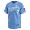 Bobby Witt Jr. Kansas City Royals Nike Alternate Limited Player Jersey - Light Blue - Side View