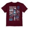 West Ham United Vive La Fete Youth Impressions Artwork T-Shirt - - Front View