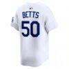 Mookie Betts Los Angeles Dodgers Nike Home Limited Player Jersey - White - Detail View