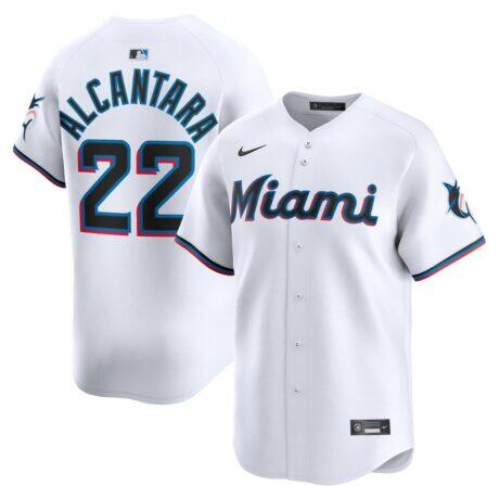 Sandy Alcantara Miami Marlins Nike Home Limited Player Jersey - White - Front View