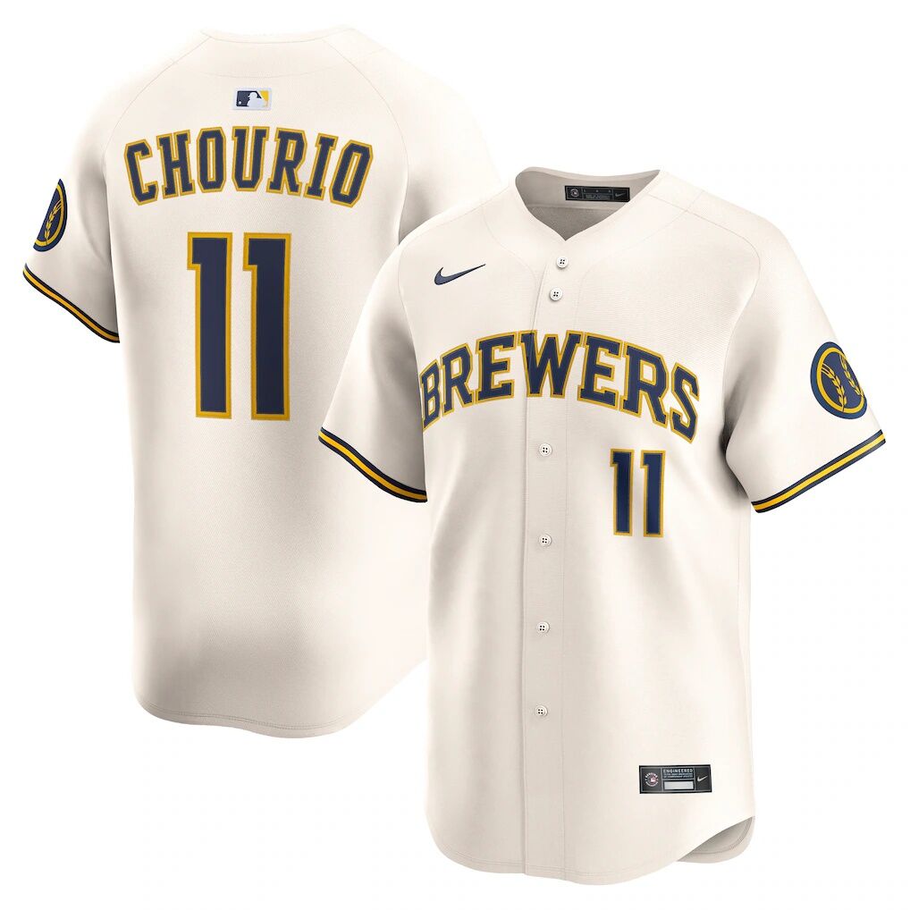 Jackson Chourio Milwaukee Brewers Nike Home Limited Jersey