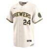 William Contreras Milwaukee Brewers Nike Home Limited Player Jersey - Cream - Alt1