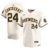 William Contreras Milwaukee Brewers Nike Home Limited Player Jersey - Cream - Front View