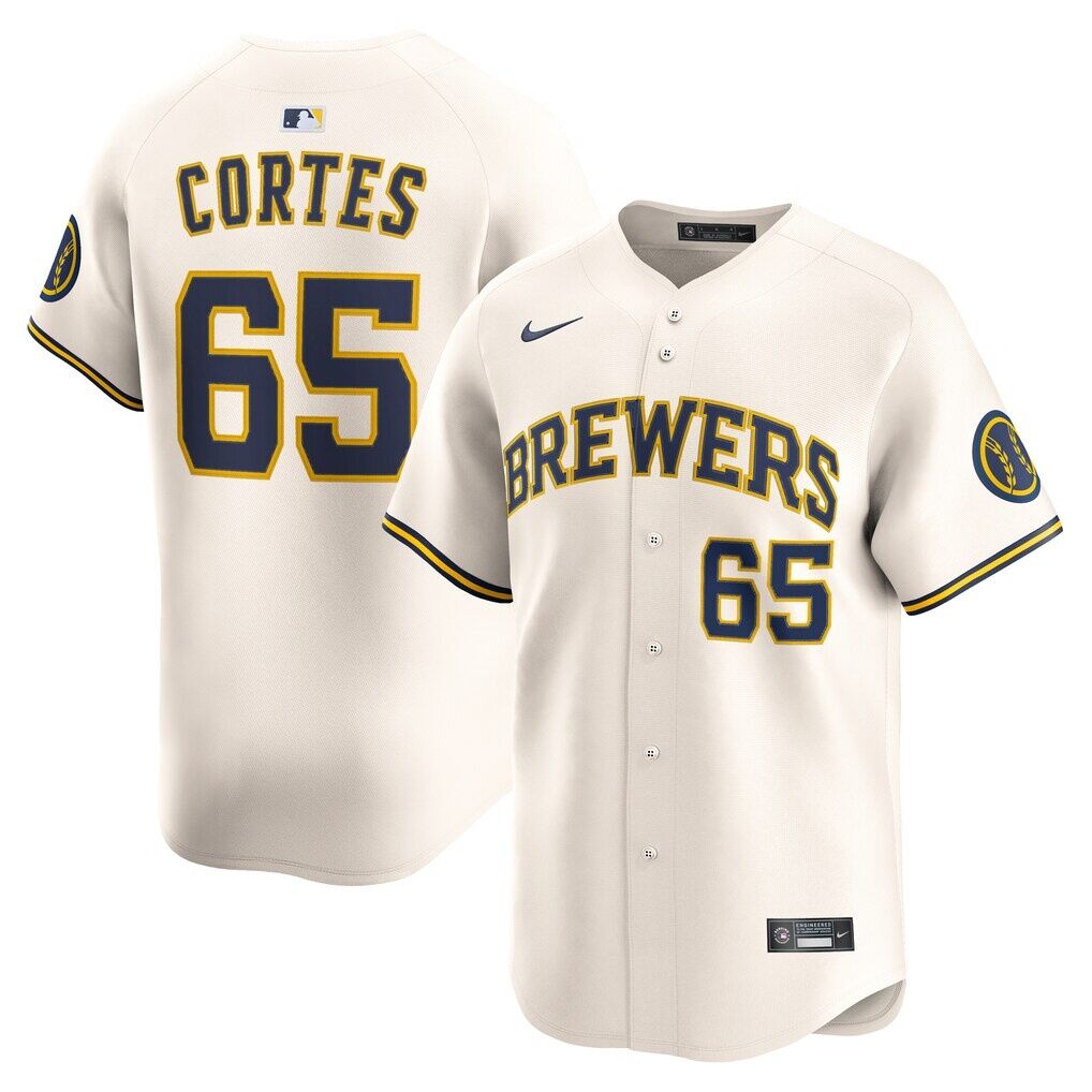 Nestor Cortes Milwaukee Brewers Nike Home Limited Player Jersey