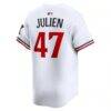 Edouard Julien Minnesota Twins Nike Home Limited Player Jersey - White - Detail View