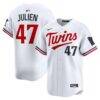 Edouard Julien Minnesota Twins Nike Home Limited Player Jersey - White - Front View