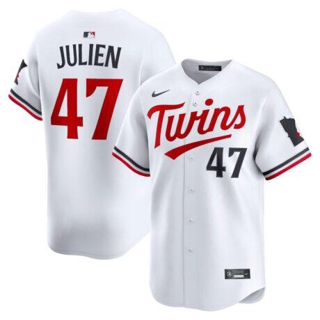 Edouard Julien Minnesota Twins Nike Home Limited Player Jersey - White - Front View