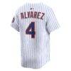 Francisco Alvarez New York Mets Nike Home Limited Player Jersey - White - Detail View