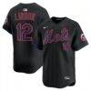 Francisco Lindor New York Mets Nike Alternate Limited Jersey - Black - Front View