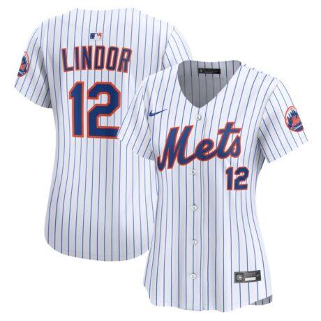 Francisco Lindor New York Mets Nike Women's Home Limited Jersey - White - Front View