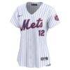 Francisco Lindor New York Mets Nike Women's Home Limited Jersey - White - Side View