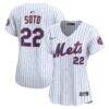 Juan Soto New York Mets Nike Women's Home Limited Jersey - White - Front View
