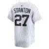 Giancarlo Stanton New York Yankees Nike Home Limited Player Jersey - White - Detail View