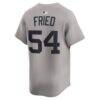Max Fried New York Yankees Nike Road Limited Player Jersey - Gray - Detail View