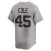 Gerrit Cole New York Yankees Nike Road Limited Player Jersey - Gray - Detail View