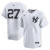 Giancarlo Stanton New York Yankees Nike Home Limited Player Jersey - White - Front View