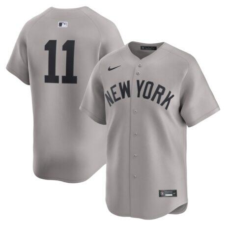 Anthony Volpe New York Yankees Nike Road Limited Player Jersey - Gray - Front View