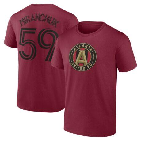 Aleksei Miranchuk Atlanta United FC Authentic Stack Name & Number T-Shirt - Red - Front View