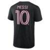 Lionel Messi Inter Miami CF Authentic Stack Name & Number T-Shirt - Black - Detail View
