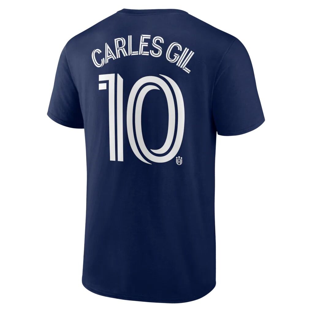 Carles Gil New England Revolution Authentic Stack Name & Number T-Shirt