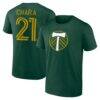 Diego Chara Portland Timbers Authentic Stack Name & Number T-Shirt - Green - Front View