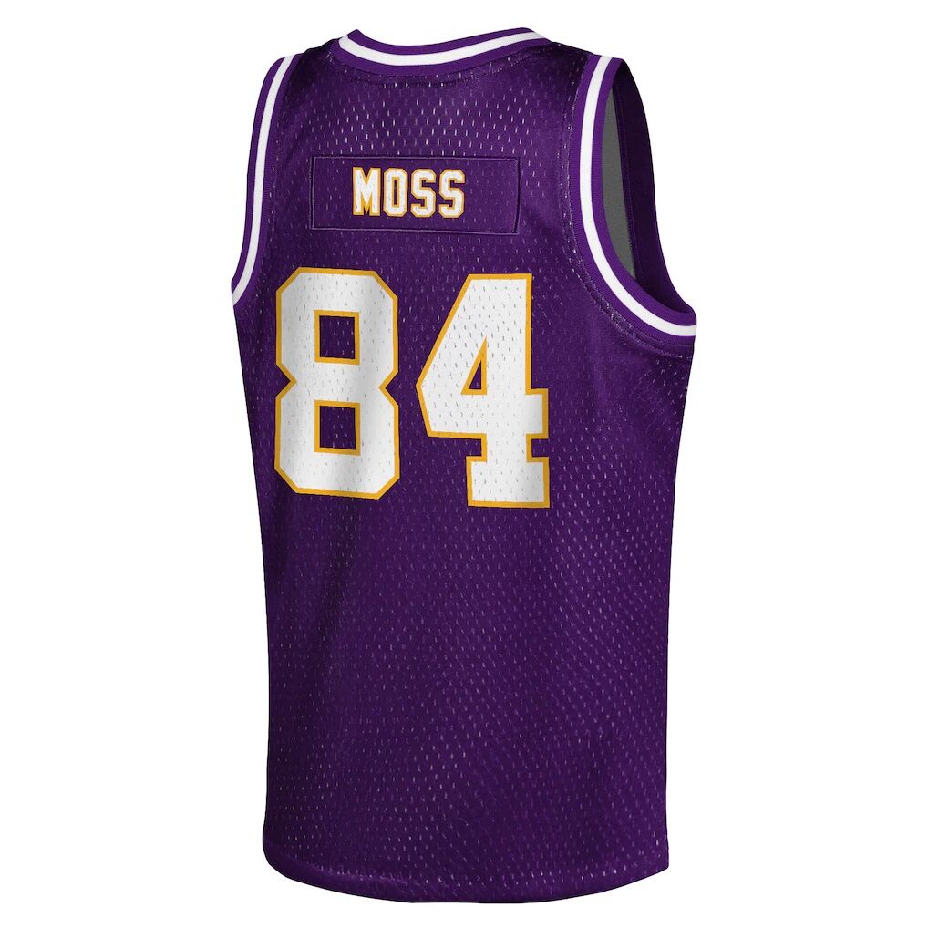 Randy Moss Minnesota Vikings Mitchell & Ness Youth Retired Player NFL Basketball Fashion Jersey