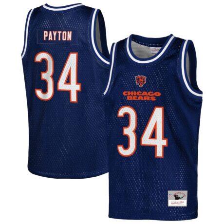 Walter Payton Chicago Bears Mitchell & Ness Youth Retired Player NFL Basketball Fashion Jersey - Navy - Front View