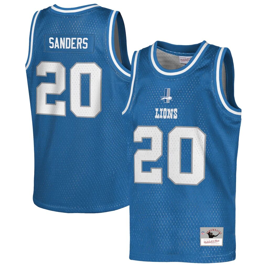 Barry Sanders Detroit Lions Mitchell & Ness Youth Retired Player NFL Basketball Fashion Jersey