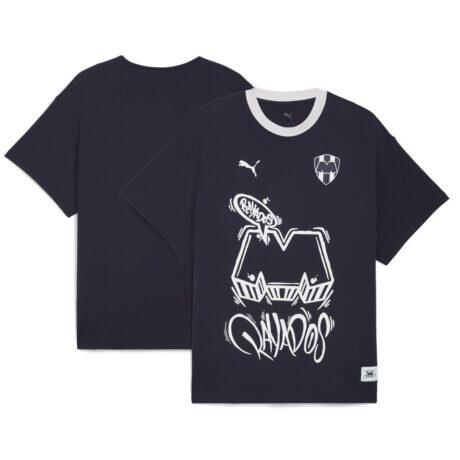 CF Monterrey Puma 2025 FIFA Club World Cup Hoops T-Shirt - Navy - Front View