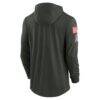 Cincinnati Bengals Nike 2025 Salute to Service Sideline Dri-FIT Lightweight Hooded Pullover - - Side View