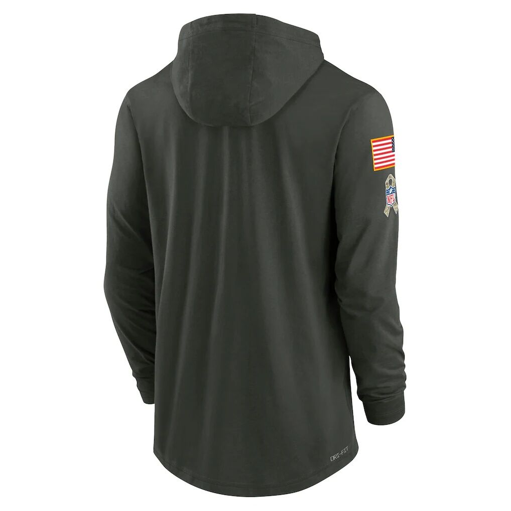 Cincinnati Bengals Nike 2025 Salute to Service Sideline Dri-FIT Lightweight Hooded Pullover – Forest Green