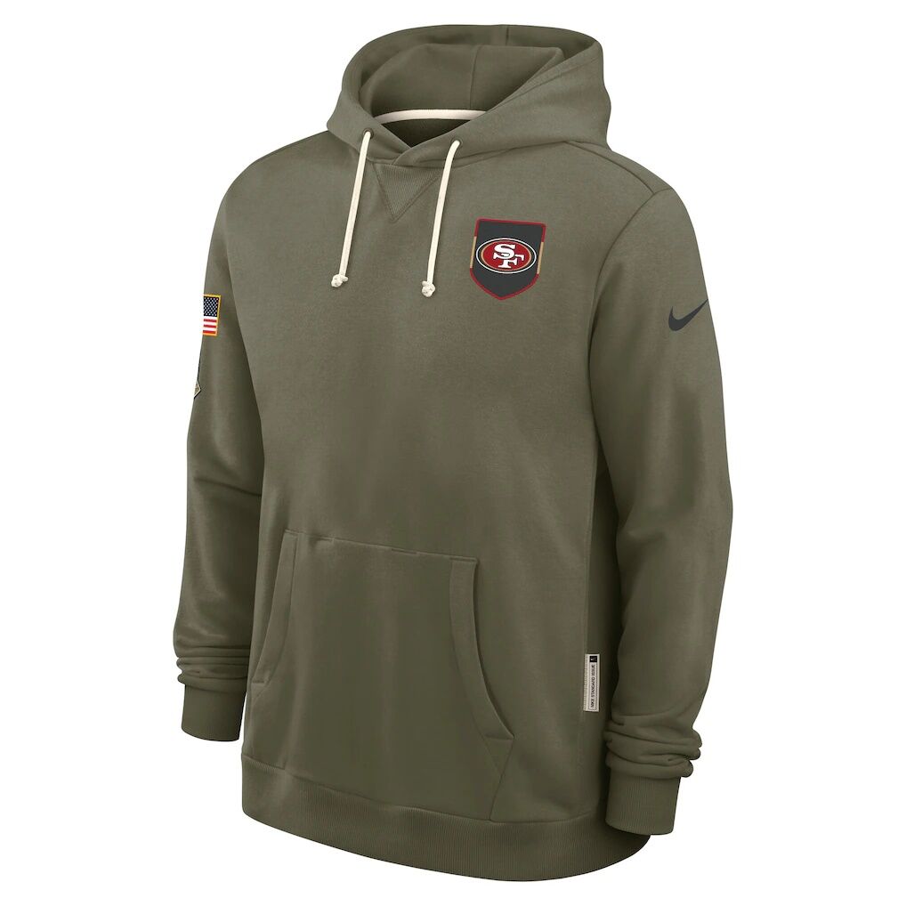 San Francisco 49ers Nike 2025 Salute to Service Sideline Standard Issue Dri-FIT Hoodie - Olive
