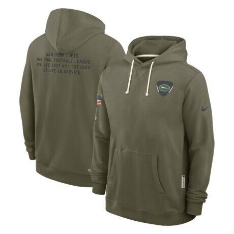 New York Jets Nike 2025 Salute to Service Sideline Standard Issue Dri-FIT Hoodie - - Front View
