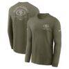 San Francisco 49ers Nike 2025 Salute to Service Sideline Long Sleeve T-Shirt - - Front View