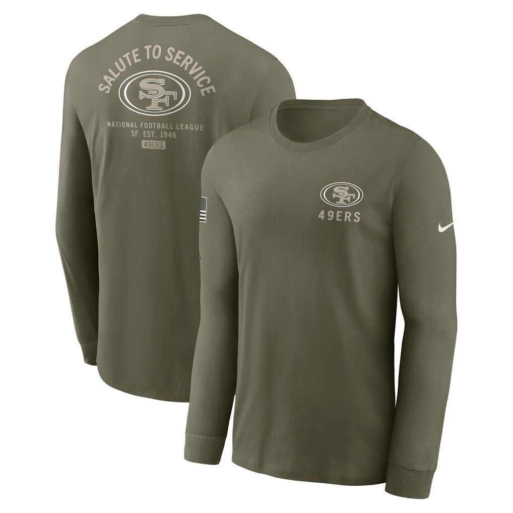 San Francisco 49ers Nike 2025 Salute to Service Sideline Long Sleeve T-Shirt - Olive